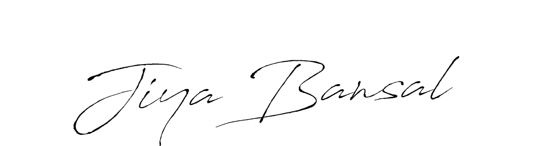 The best way (Antro_Vectra) to make a short signature is to pick only two or three words in your name. The name Jiya Bansal include a total of six letters. For converting this name. Jiya Bansal signature style 6 images and pictures png