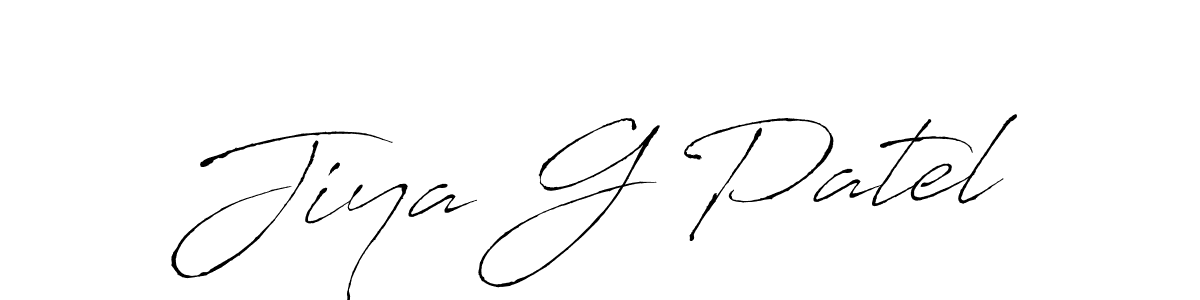 How to make Jiya G Patel signature? Antro_Vectra is a professional autograph style. Create handwritten signature for Jiya G Patel name. Jiya G Patel signature style 6 images and pictures png