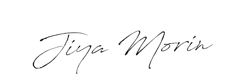 Jiya Morin stylish signature style. Best Handwritten Sign (Antro_Vectra) for my name. Handwritten Signature Collection Ideas for my name Jiya Morin. Jiya Morin signature style 6 images and pictures png