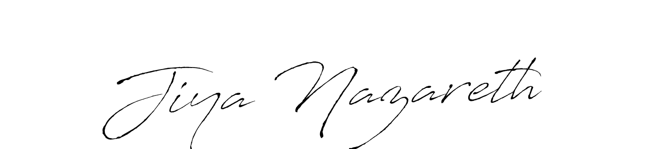 How to make Jiya Nazareth signature? Antro_Vectra is a professional autograph style. Create handwritten signature for Jiya Nazareth name. Jiya Nazareth signature style 6 images and pictures png