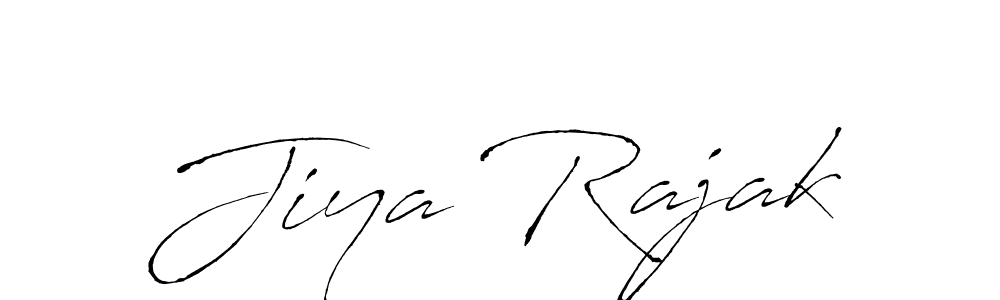 How to make Jiya Rajak name signature. Use Antro_Vectra style for creating short signs online. This is the latest handwritten sign. Jiya Rajak signature style 6 images and pictures png