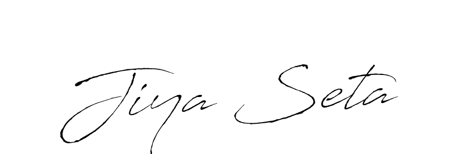 How to make Jiya Seta name signature. Use Antro_Vectra style for creating short signs online. This is the latest handwritten sign. Jiya Seta signature style 6 images and pictures png