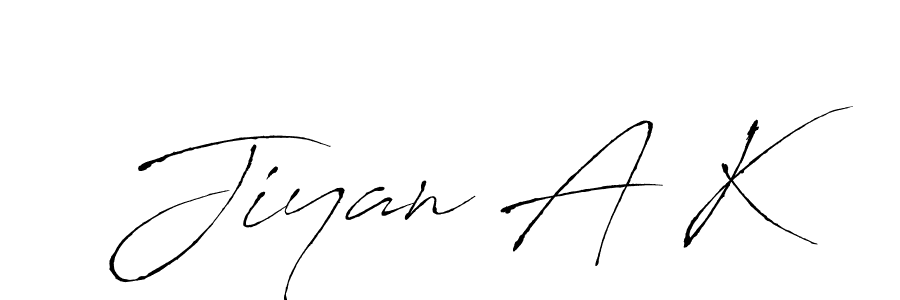 How to make Jiyan A K name signature. Use Antro_Vectra style for creating short signs online. This is the latest handwritten sign. Jiyan A K signature style 6 images and pictures png