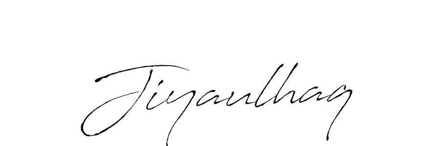 Make a beautiful signature design for name Jiyaulhaq. With this signature (Antro_Vectra) style, you can create a handwritten signature for free. Jiyaulhaq signature style 6 images and pictures png