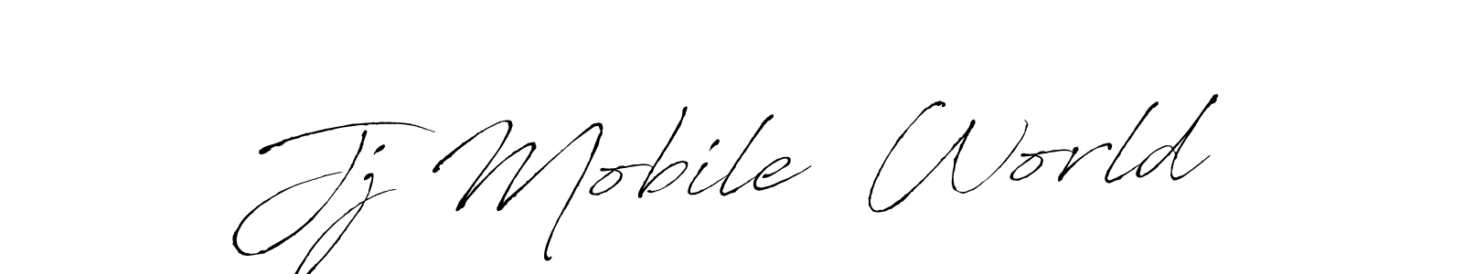 Design your own signature with our free online signature maker. With this signature software, you can create a handwritten (Antro_Vectra) signature for name Jj Mobile  World. Jj Mobile  World signature style 6 images and pictures png