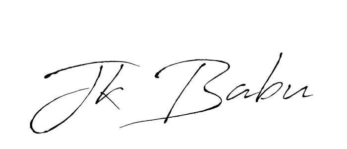 Design your own signature with our free online signature maker. With this signature software, you can create a handwritten (Antro_Vectra) signature for name Jk Babu. Jk Babu signature style 6 images and pictures png