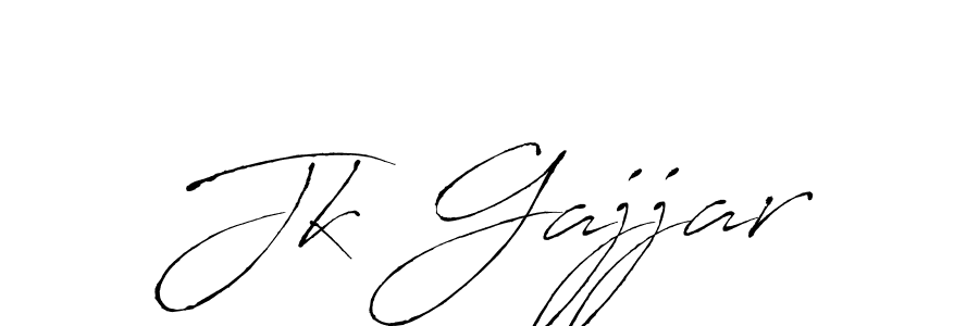 Make a beautiful signature design for name Jk Gajjar. With this signature (Antro_Vectra) style, you can create a handwritten signature for free. Jk Gajjar signature style 6 images and pictures png