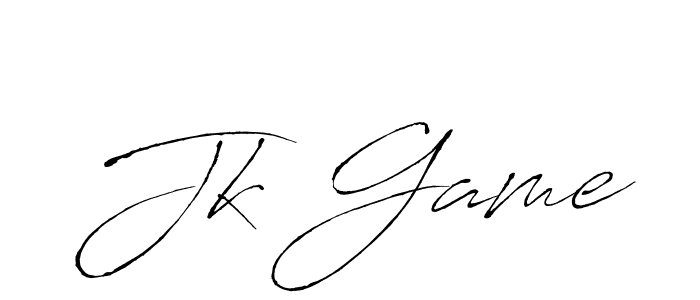 Also we have Jk Game name is the best signature style. Create professional handwritten signature collection using Antro_Vectra autograph style. Jk Game signature style 6 images and pictures png