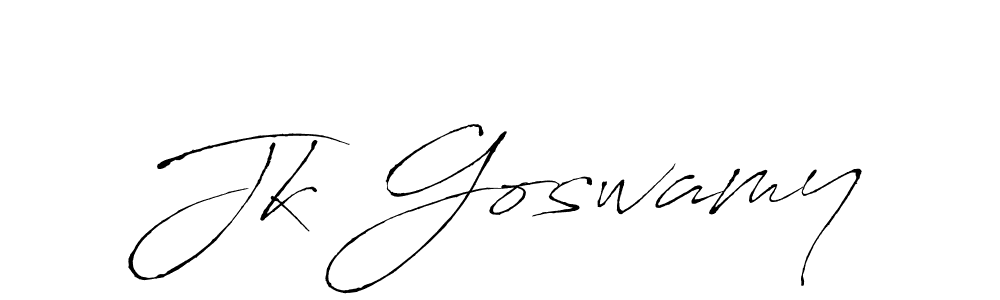 Design your own signature with our free online signature maker. With this signature software, you can create a handwritten (Antro_Vectra) signature for name Jk Goswamy. Jk Goswamy signature style 6 images and pictures png