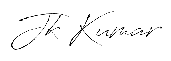 Discover how Jk Kumar looks in an executive cursive font (Antro_Vectra). Perfect for legal documents, invoices, and certificates. Jk Kumar signature style 6 images and pictures png