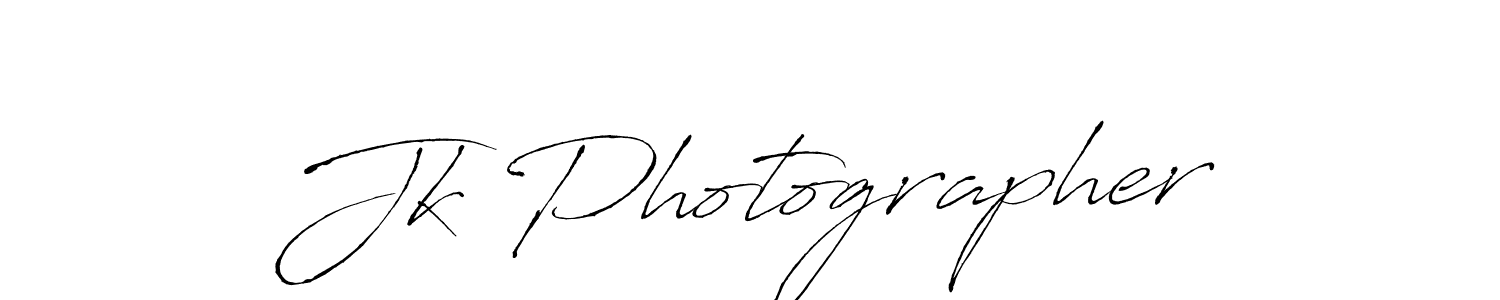 Jk Photographer stylish signature style. Best Handwritten Sign (Antro_Vectra) for my name. Handwritten Signature Collection Ideas for my name Jk Photographer. Jk Photographer signature style 6 images and pictures png