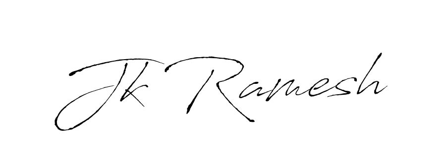 Jk Ramesh stylish signature style. Best Handwritten Sign (Antro_Vectra) for my name. Handwritten Signature Collection Ideas for my name Jk Ramesh. Jk Ramesh signature style 6 images and pictures png