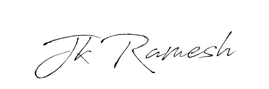 Jk Ramesh stylish signature style. Best Handwritten Sign (Antro_Vectra) for my name. Handwritten Signature Collection Ideas for my name Jk Ramesh. Jk Ramesh signature style 6 images and pictures png