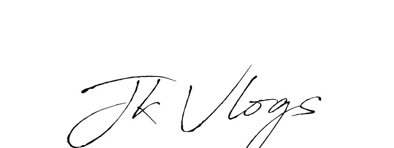 Make a beautiful signature design for name Jk Vlogs. With this signature (Antro_Vectra) style, you can create a handwritten signature for free. Jk Vlogs signature style 6 images and pictures png