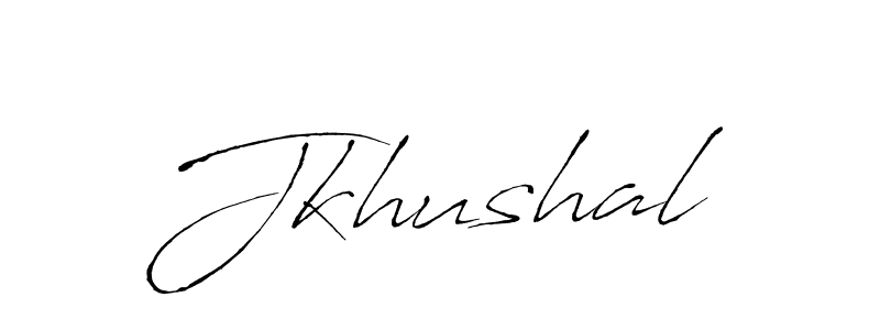 Design your own signature with our free online signature maker. With this signature software, you can create a handwritten (Antro_Vectra) signature for name Jkhushal. Jkhushal signature style 6 images and pictures png