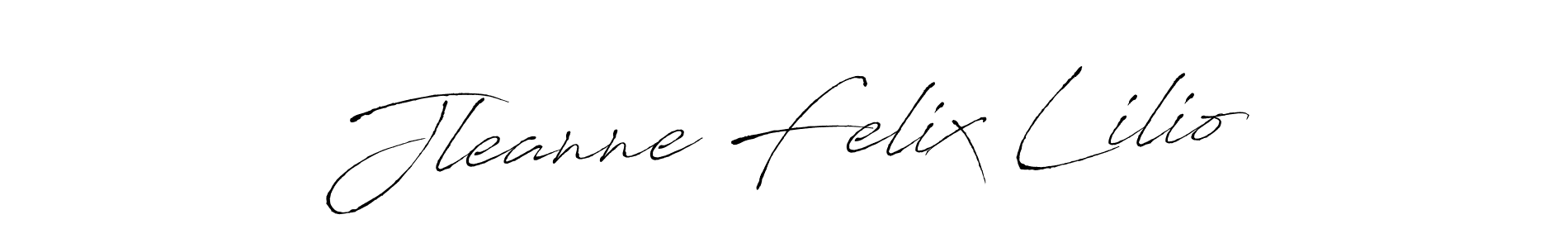 Also we have Jleanne Felix Lilio name is the best signature style. Create professional handwritten signature collection using Antro_Vectra autograph style. Jleanne Felix Lilio signature style 6 images and pictures png