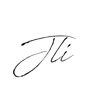 The best way (Antro_Vectra) to make a short signature is to pick only two or three words in your name. The name Jli include a total of six letters. For converting this name. Jli signature style 6 images and pictures png