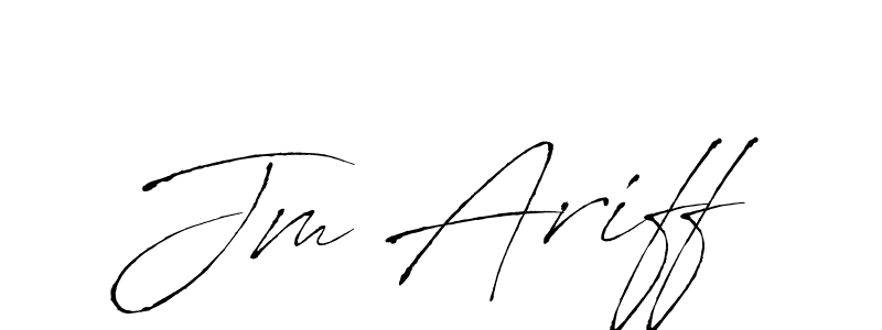 Use a signature maker to create a handwritten signature online. With this signature software, you can design (Antro_Vectra) your own signature for name Jm Ariff. Jm Ariff signature style 6 images and pictures png