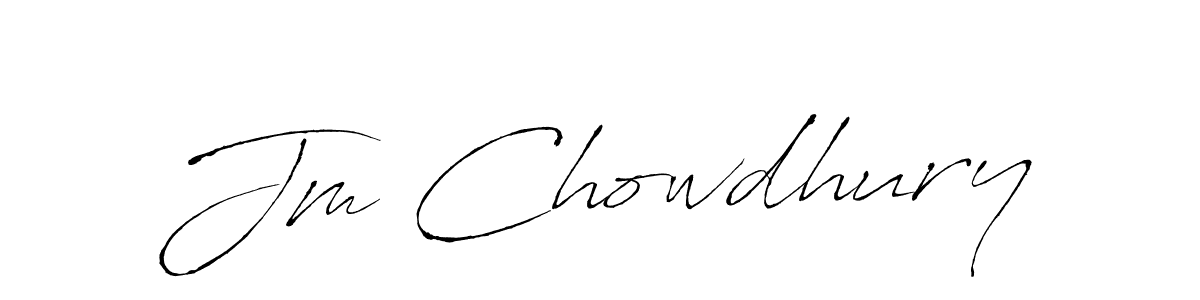 Use a signature maker to create a handwritten signature online. With this signature software, you can design (Antro_Vectra) your own signature for name Jm Chowdhury. Jm Chowdhury signature style 6 images and pictures png
