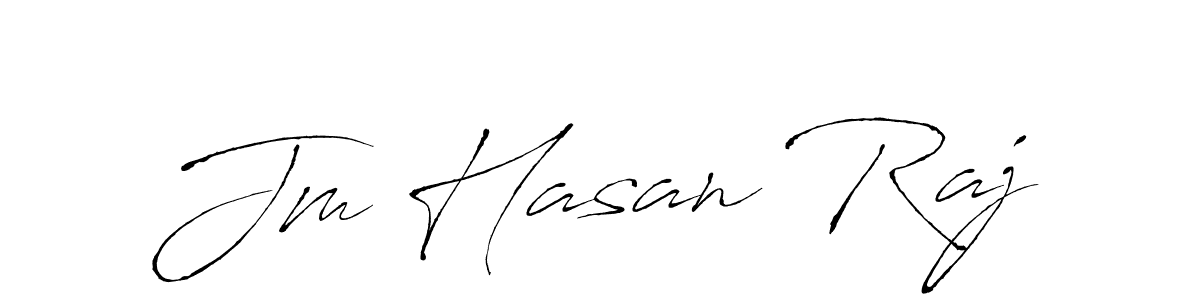 Create a beautiful signature design for name Jm Hasan Raj. With this signature (Antro_Vectra) fonts, you can make a handwritten signature for free. Jm Hasan Raj signature style 6 images and pictures png