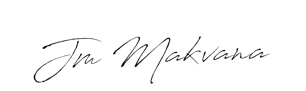 How to make Jm Makvana signature? Antro_Vectra is a professional autograph style. Create handwritten signature for Jm Makvana name. Jm Makvana signature style 6 images and pictures png