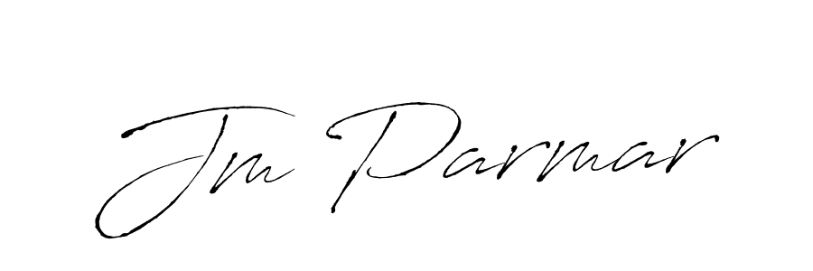 How to make Jm Parmar signature? Antro_Vectra is a professional autograph style. Create handwritten signature for Jm Parmar name. Jm Parmar signature style 6 images and pictures png