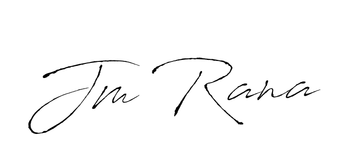 Jm Rana stylish signature style. Best Handwritten Sign (Antro_Vectra) for my name. Handwritten Signature Collection Ideas for my name Jm Rana. Jm Rana signature style 6 images and pictures png