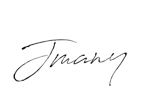 Use a signature maker to create a handwritten signature online. With this signature software, you can design (Antro_Vectra) your own signature for name Jmany. Jmany signature style 6 images and pictures png