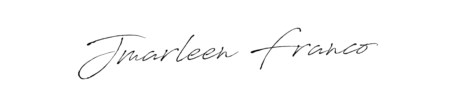 How to make Jmarleen Franco name signature. Use Antro_Vectra style for creating short signs online. This is the latest handwritten sign. Jmarleen Franco signature style 6 images and pictures png