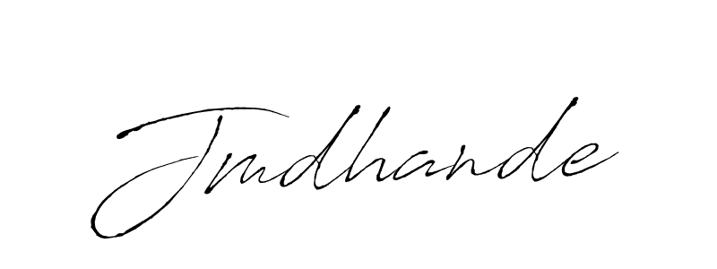 How to make Jmdhande name signature. Use Antro_Vectra style for creating short signs online. This is the latest handwritten sign. Jmdhande signature style 6 images and pictures png