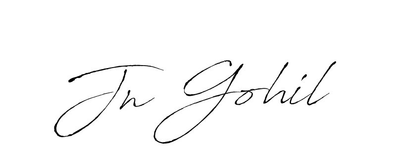 if you are searching for the best signature style for your name Jn Gohil. so please give up your signature search. here we have designed multiple signature styles  using Antro_Vectra. Jn Gohil signature style 6 images and pictures png