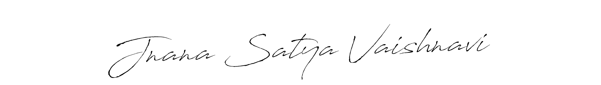 Make a beautiful signature design for name Jnana Satya Vaishnavi. With this signature (Antro_Vectra) style, you can create a handwritten signature for free. Jnana Satya Vaishnavi signature style 6 images and pictures png