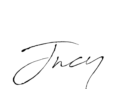 if you are searching for the best signature style for your name Jncy. so please give up your signature search. here we have designed multiple signature styles  using Antro_Vectra. Jncy signature style 6 images and pictures png