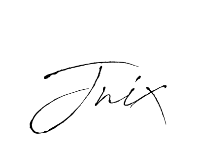 The best way (Antro_Vectra) to make a short signature is to pick only two or three words in your name. The name Jnix include a total of six letters. For converting this name. Jnix signature style 6 images and pictures png