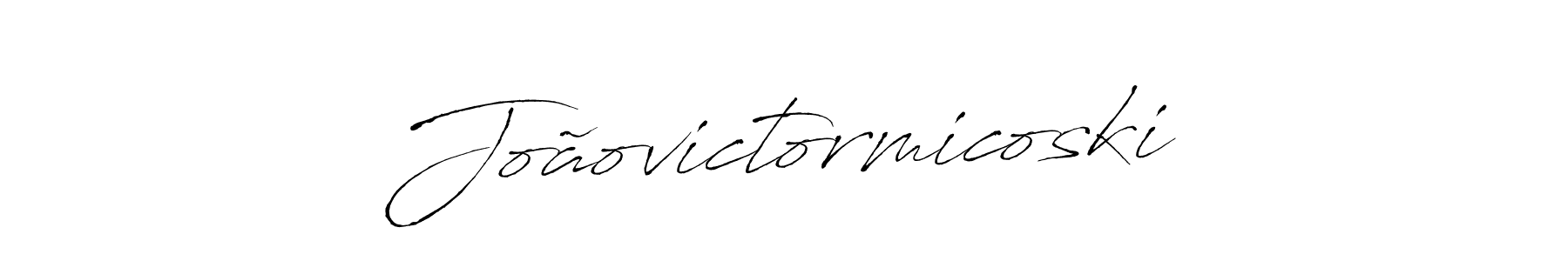 The best way (Antro_Vectra) to make a short signature is to pick only two or three words in your name. The name Joãovictormicoski include a total of six letters. For converting this name. Joãovictormicoski signature style 6 images and pictures png