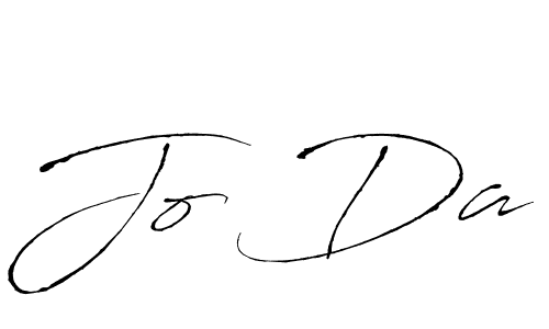 Use a signature maker to create a handwritten signature online. With this signature software, you can design (Antro_Vectra) your own signature for name Jo Da. Jo Da signature style 6 images and pictures png