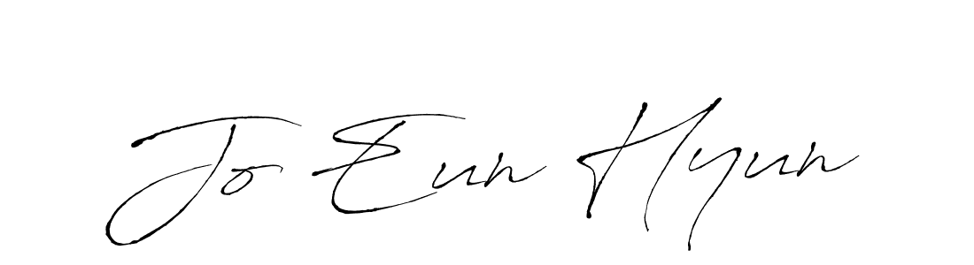 Make a beautiful signature design for name Jo Eun Hyun. With this signature (Antro_Vectra) style, you can create a handwritten signature for free. Jo Eun Hyun signature style 6 images and pictures png