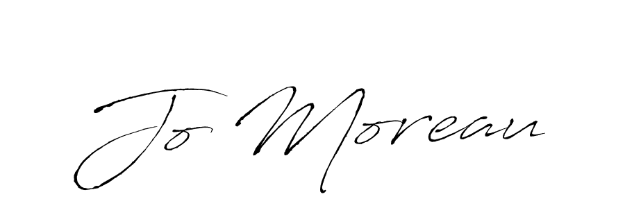 Make a beautiful signature design for name Jo Moreau. With this signature (Antro_Vectra) style, you can create a handwritten signature for free. Jo Moreau signature style 6 images and pictures png