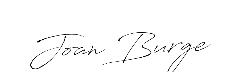 Make a beautiful signature design for name Joan Burge. With this signature (Antro_Vectra) style, you can create a handwritten signature for free. Joan Burge signature style 6 images and pictures png