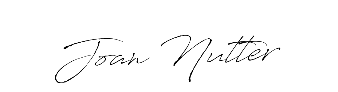 Joan Nutter stylish signature style. Best Handwritten Sign (Antro_Vectra) for my name. Handwritten Signature Collection Ideas for my name Joan Nutter. Joan Nutter signature style 6 images and pictures png