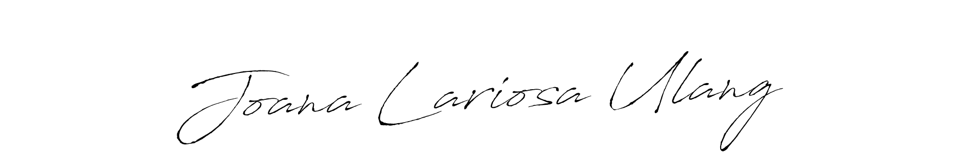 It looks lik you need a new signature style for name Joana Lariosa Ulang. Design unique handwritten (Antro_Vectra) signature with our free signature maker in just a few clicks. Joana Lariosa Ulang signature style 6 images and pictures png