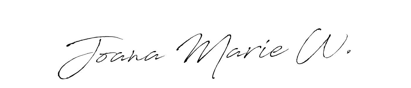 Make a beautiful signature design for name Joana Marie W.. Use this online signature maker to create a handwritten signature for free. Joana Marie W. signature style 6 images and pictures png