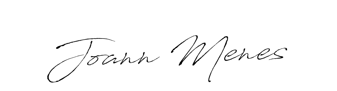 How to make Joann Menes name signature. Use Antro_Vectra style for creating short signs online. This is the latest handwritten sign. Joann Menes signature style 6 images and pictures png