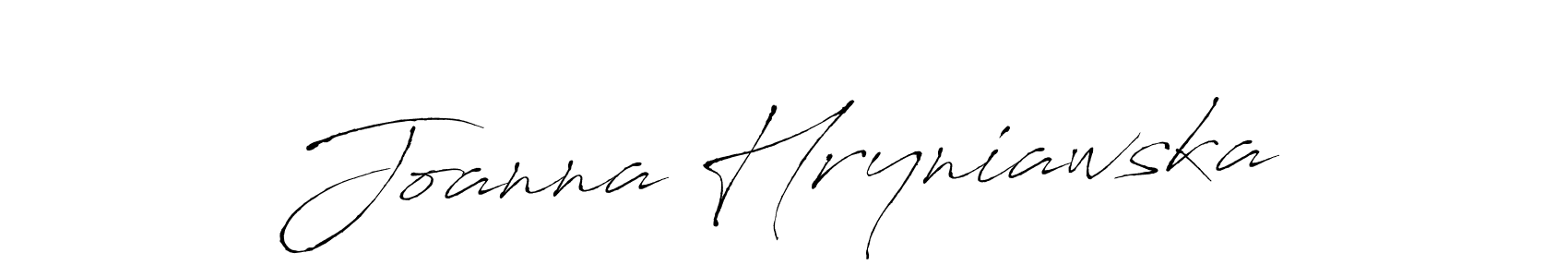 How to make Joanna Hryniawska name signature. Use Antro_Vectra style for creating short signs online. This is the latest handwritten sign. Joanna Hryniawska signature style 6 images and pictures png