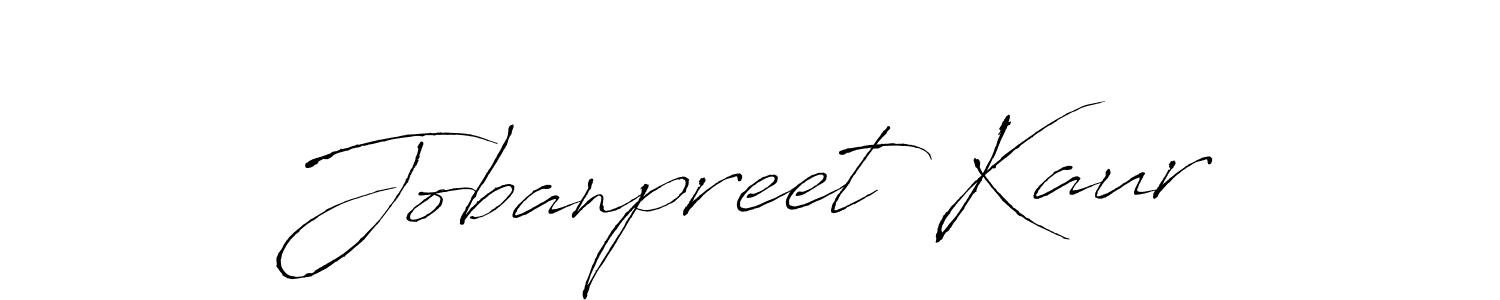 Create a beautiful signature design for name Jobanpreet Kaur. With this signature (Antro_Vectra) fonts, you can make a handwritten signature for free. Jobanpreet Kaur signature style 6 images and pictures png