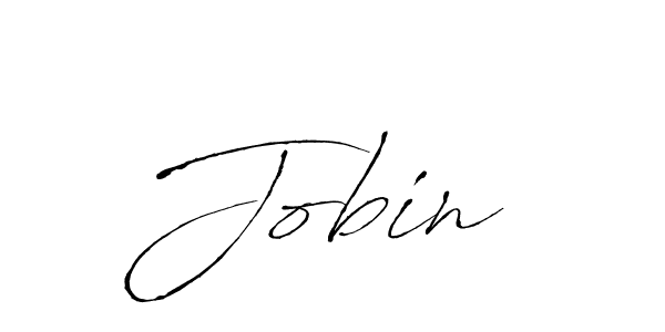 Make a beautiful signature design for name Jobin . With this signature (Antro_Vectra) style, you can create a handwritten signature for free. Jobin  signature style 6 images and pictures png