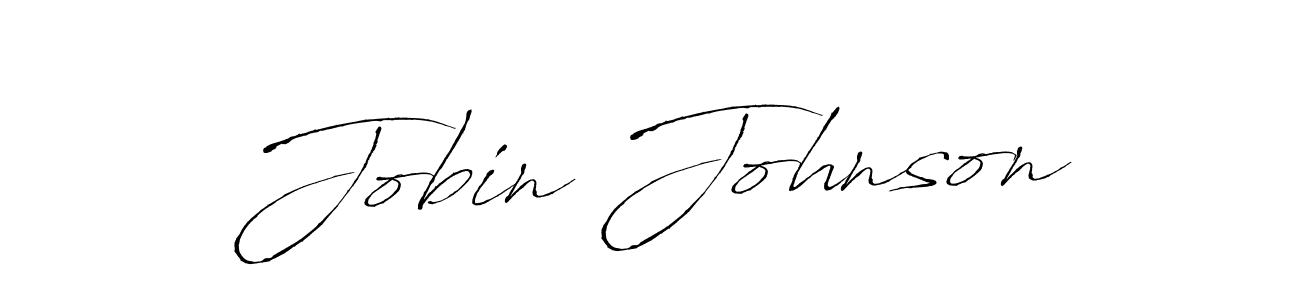 Make a beautiful signature design for name Jobin Johnson. With this signature (Antro_Vectra) style, you can create a handwritten signature for free. Jobin Johnson signature style 6 images and pictures png
