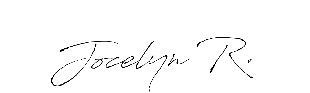 Jocelyn R. stylish signature style. Best Handwritten Sign (Antro_Vectra) for my name. Handwritten Signature Collection Ideas for my name Jocelyn R.. Jocelyn R. signature style 6 images and pictures png
