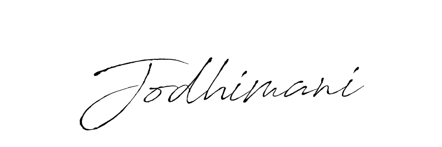 Create a beautiful signature design for name Jodhimani. With this signature (Antro_Vectra) fonts, you can make a handwritten signature for free. Jodhimani signature style 6 images and pictures png