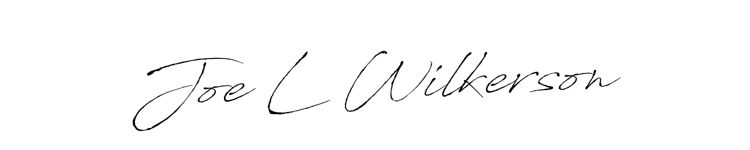 Design your own signature with our free online signature maker. With this signature software, you can create a handwritten (Antro_Vectra) signature for name Joe L Wilkerson. Joe L Wilkerson signature style 6 images and pictures png